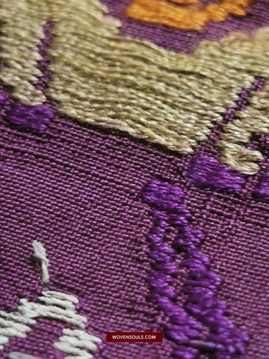 1442 SOLD Antique Bali Silk Songket Textile with Figurative Motifs