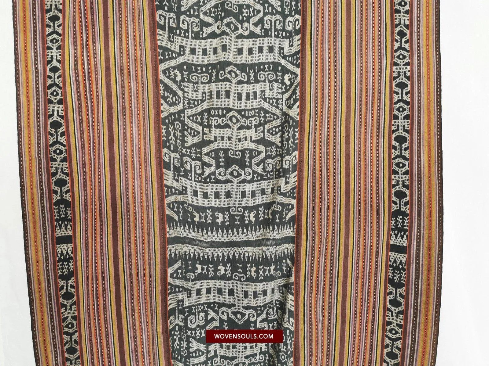 1451 SOLD Old Figurative Ikat Timor w Anthropomorphic figures