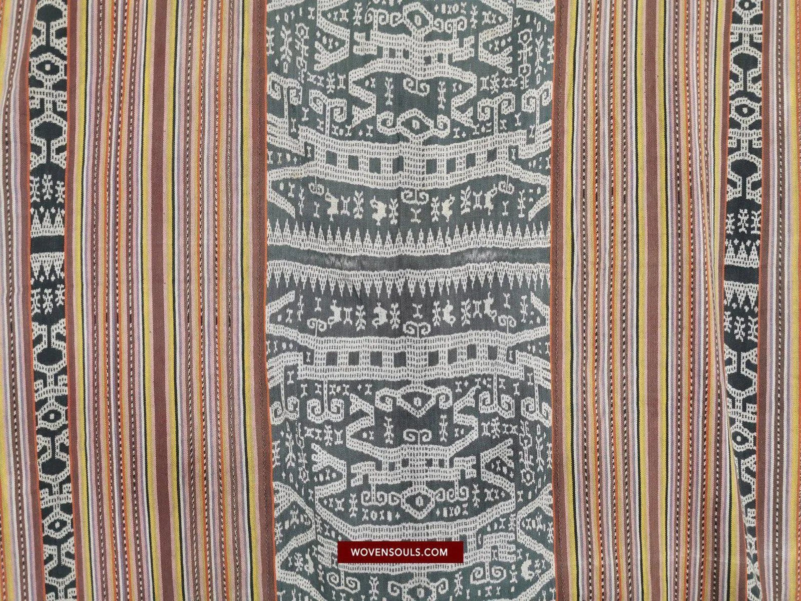 1451 SOLD Old Figurative Ikat Timor w Anthropomorphic figures