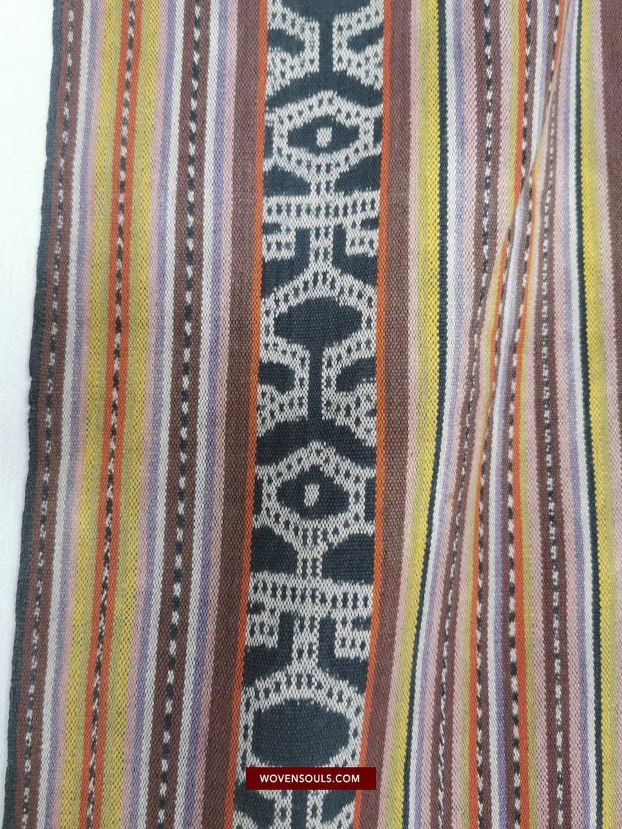 1451 SOLD Old Figurative Ikat Timor w Anthropomorphic figures