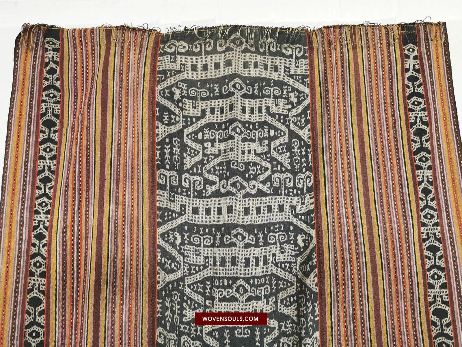 1451 SOLD Old Figurative Ikat Timor w Anthropomorphic figures