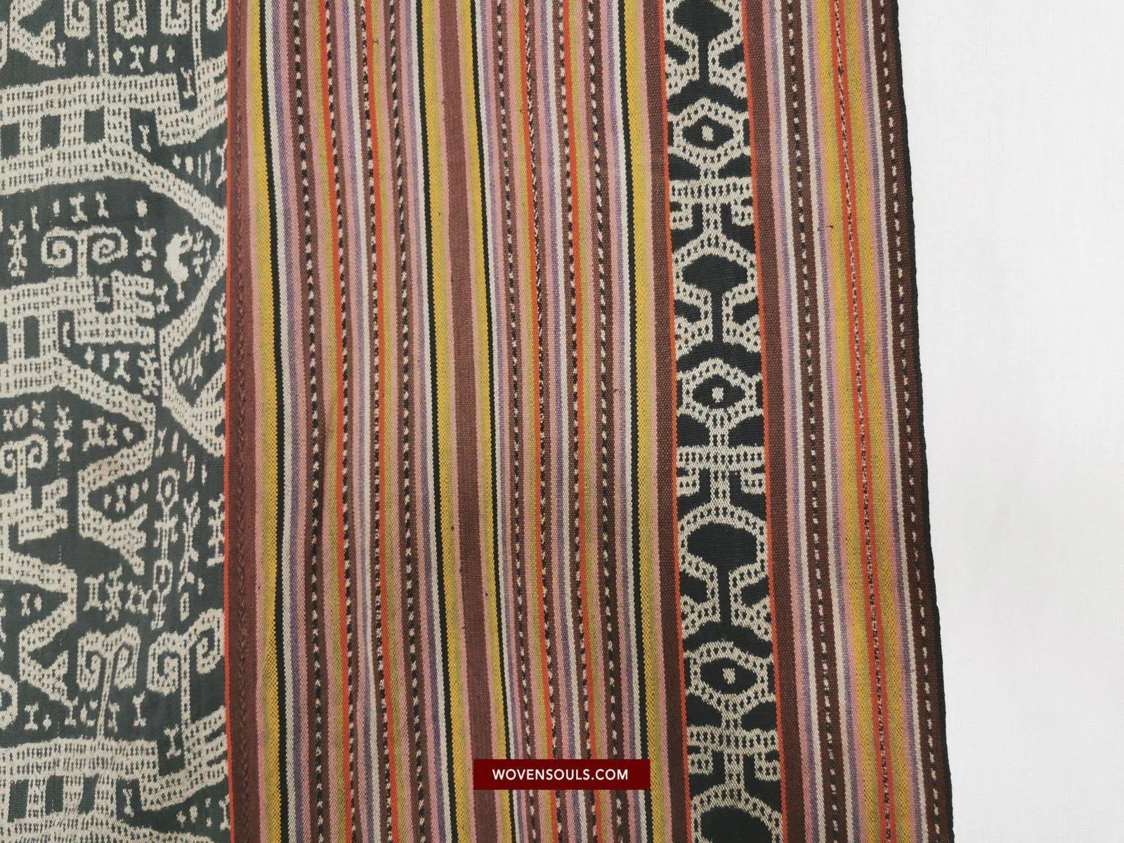 1451 SOLD Old Figurative Ikat Timor w Anthropomorphic figures