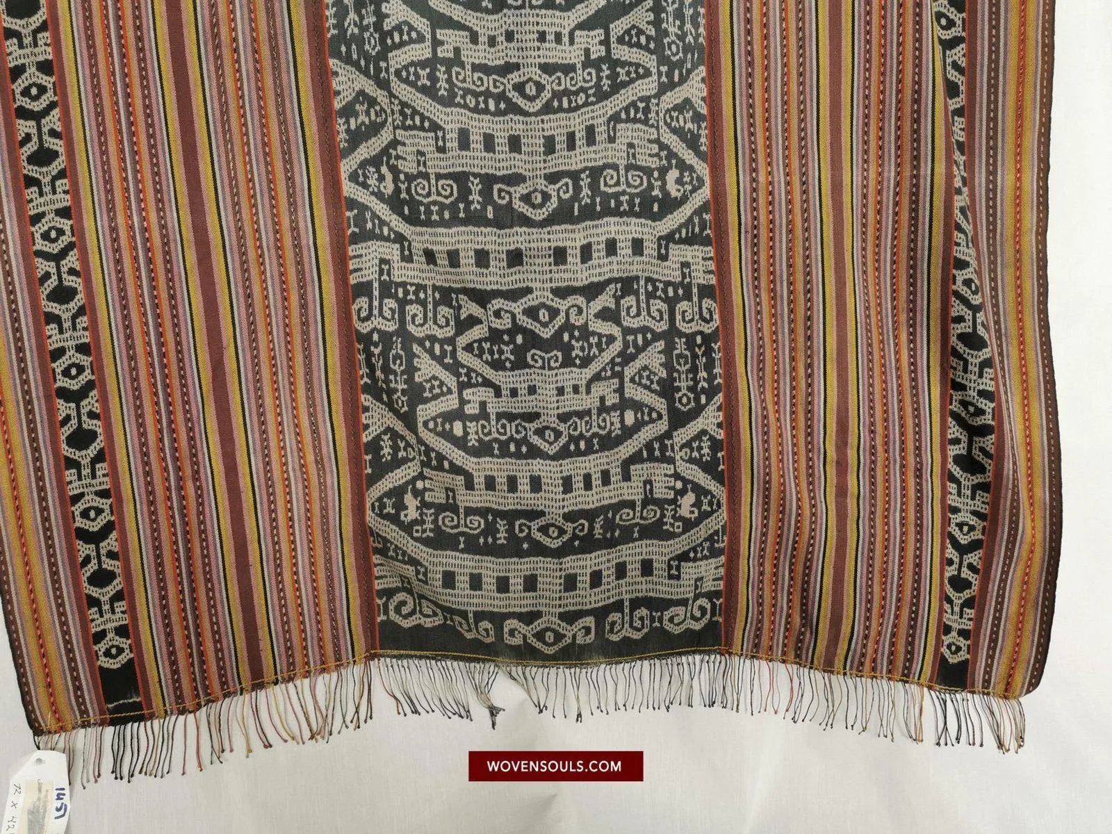 1451 SOLD Old Figurative Ikat Timor w Anthropomorphic figures