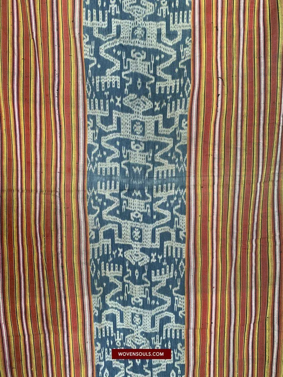 1454 Antique Figurative Ikat Timor Indonesian Textile