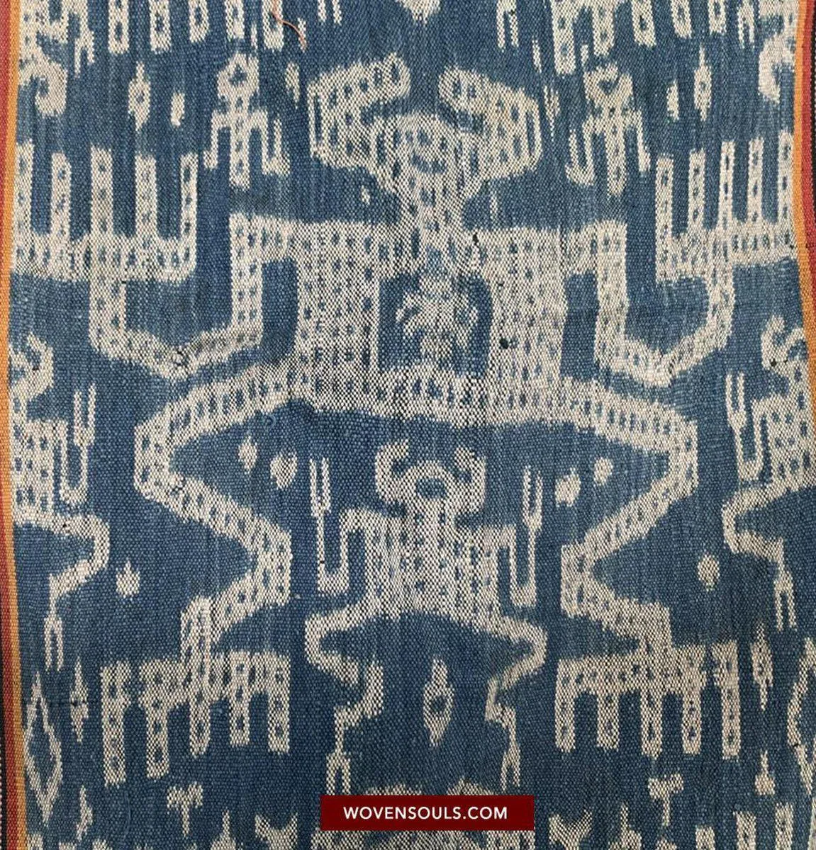1454 Antique Figurative Ikat Timor Indonesian Textile