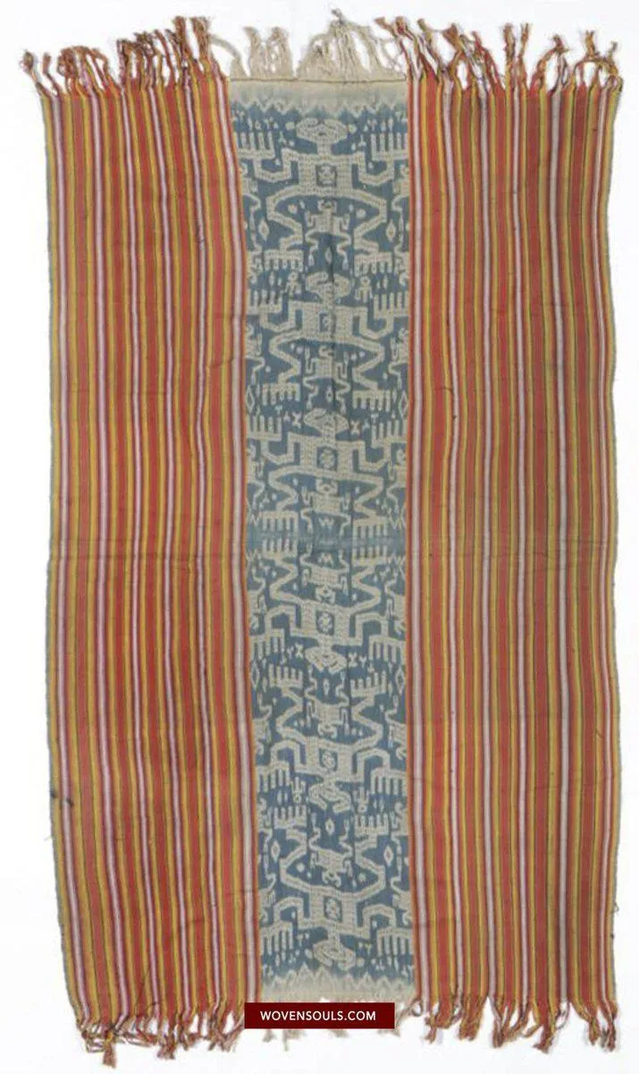 1454 Antique Figurative Ikat Timor Indonesian Textile