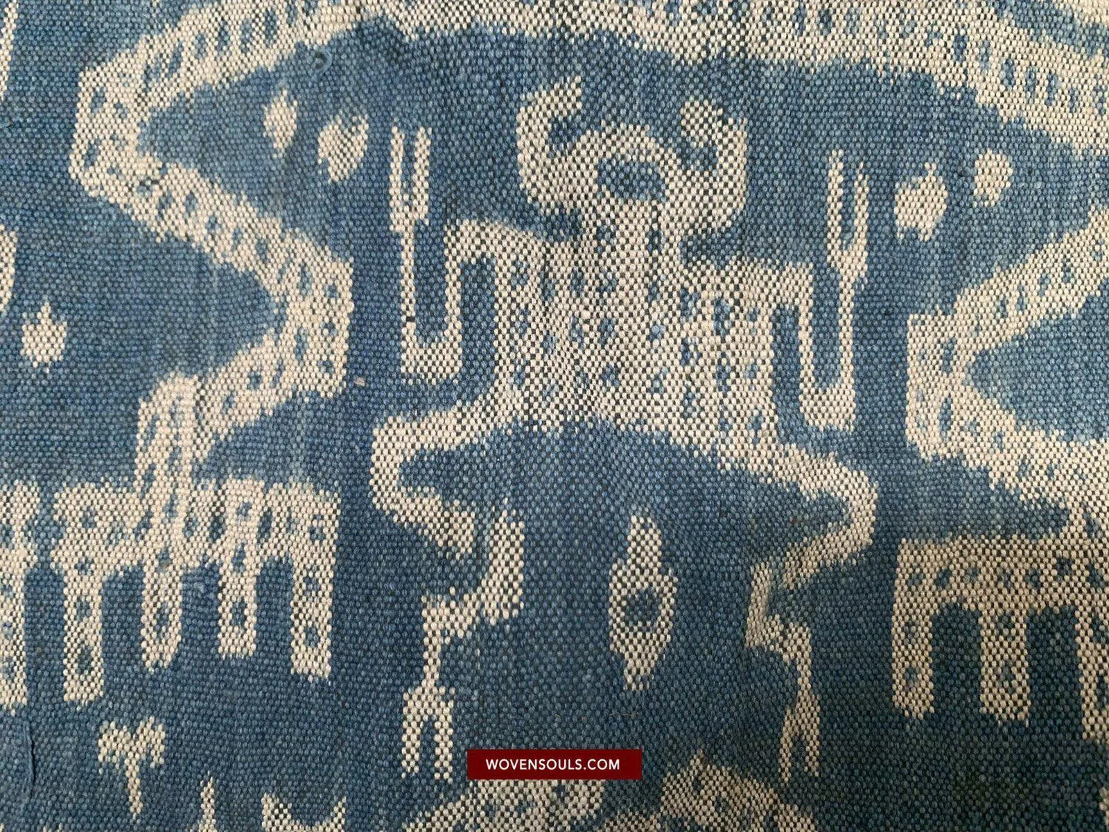 1454 Antique Figurative Ikat Timor Indonesian Textile