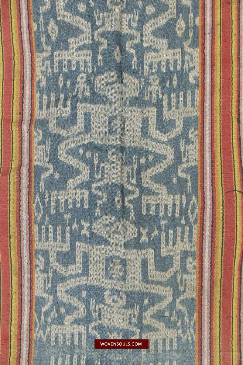 1454 Antique Figurative Ikat Timor Indonesian Textile