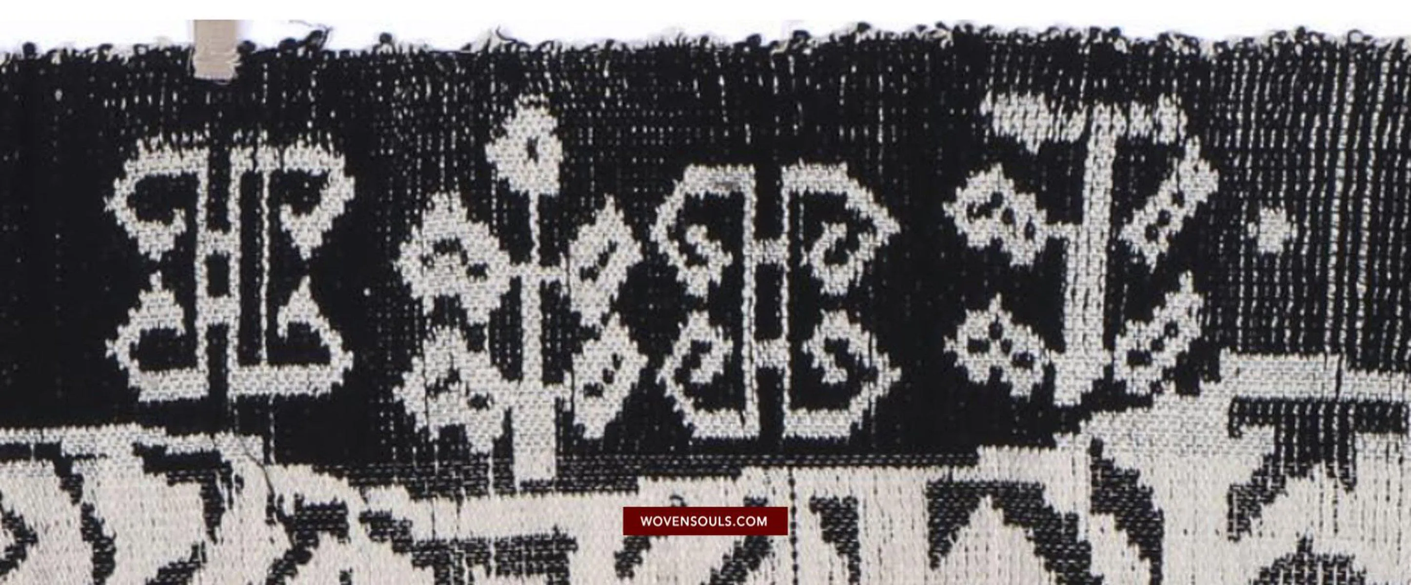 1481 SOLD Vintage Lao Tai Weaving Textile Art w Tiger Motif