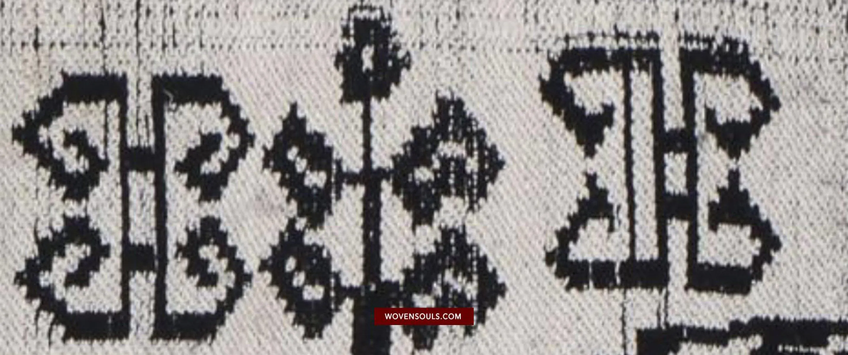 1481 SOLD Vintage Lao Tai Weaving Textile Art w Tiger Motif