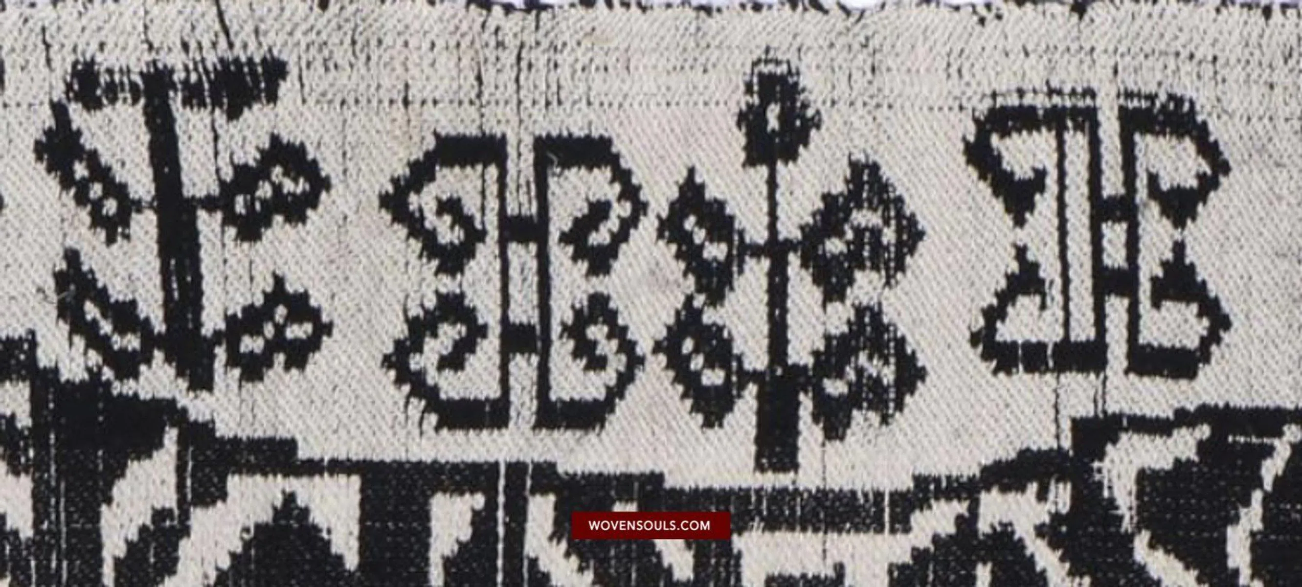 1481 SOLD Vintage Lao Tai Weaving Textile Art w Tiger Motif