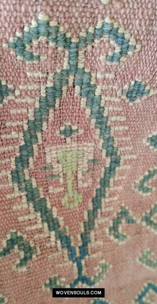 1649 Antique Iban Pua Kumbu Sungkit Textile with Human Figures