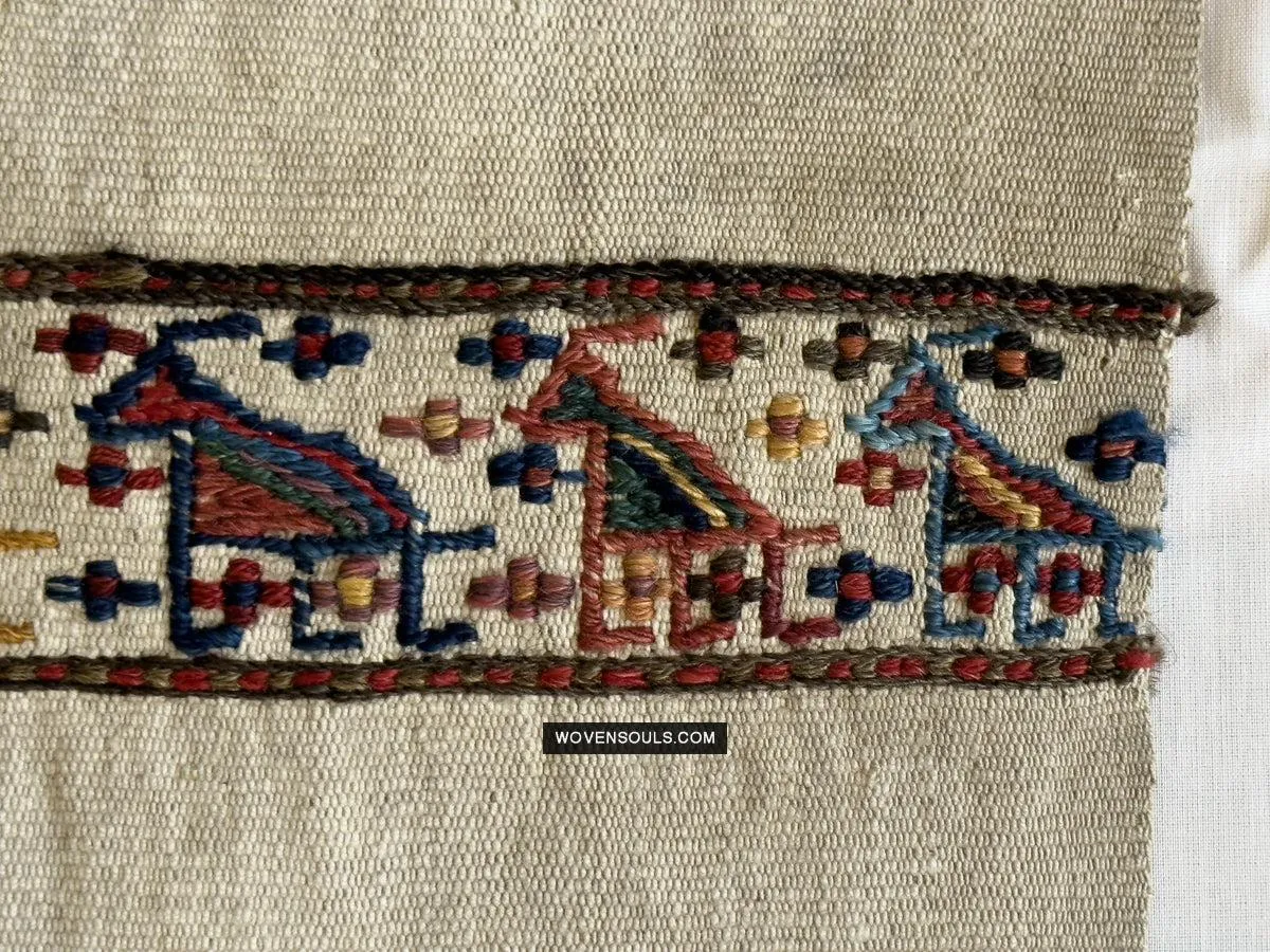 1791 Antique Shahsavan Flatweave Textile Art