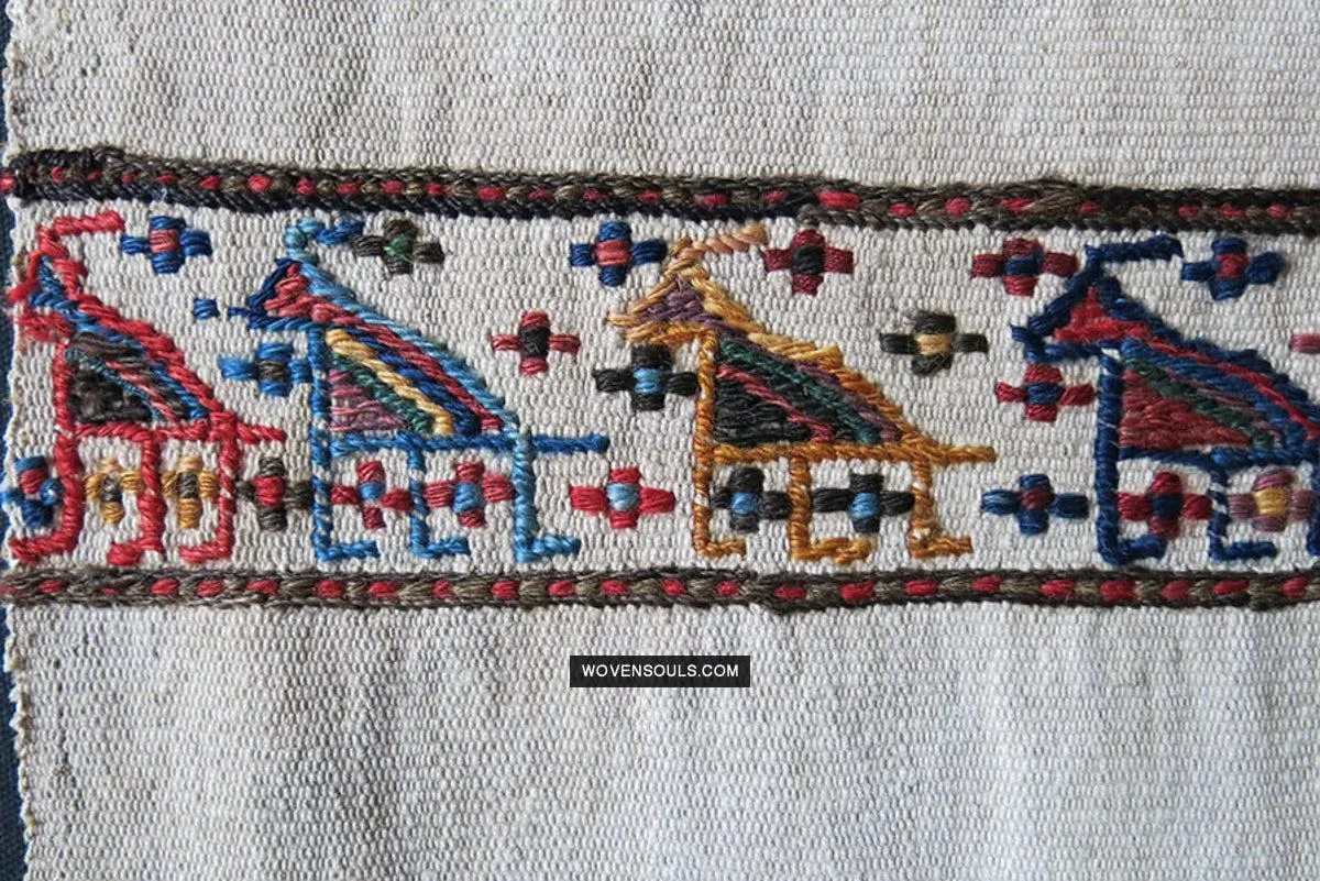 1791 Antique Shahsavan Flatweave Textile Art