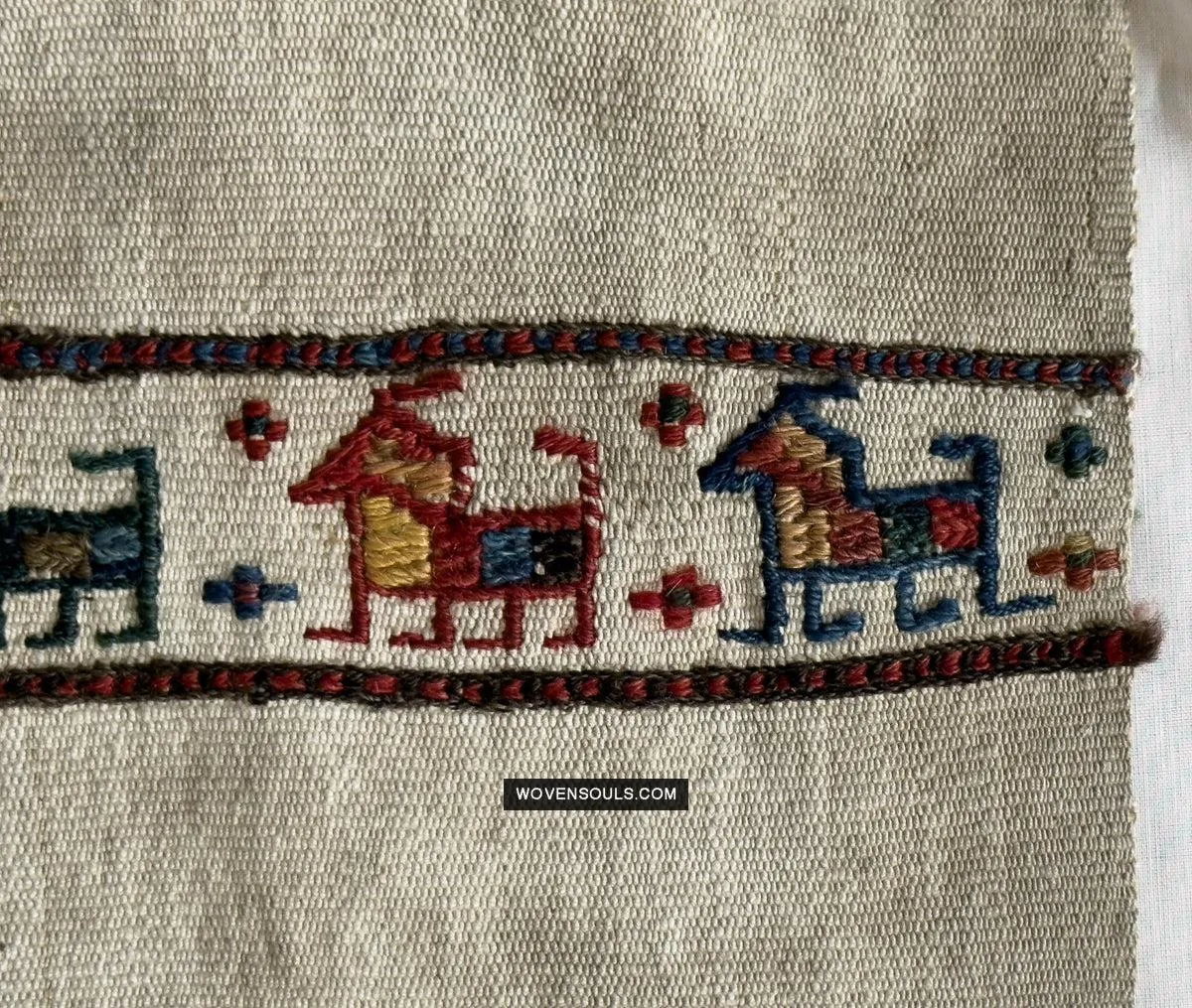 1791 Antique Shahsavan Flatweave Textile Art