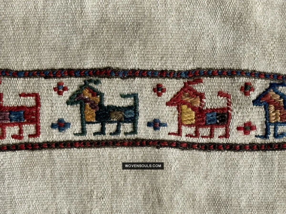 1791 Antique Shahsavan Flatweave Textile Art