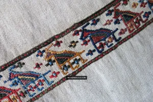 1791 Antique Shahsavan Flatweave Textile Art