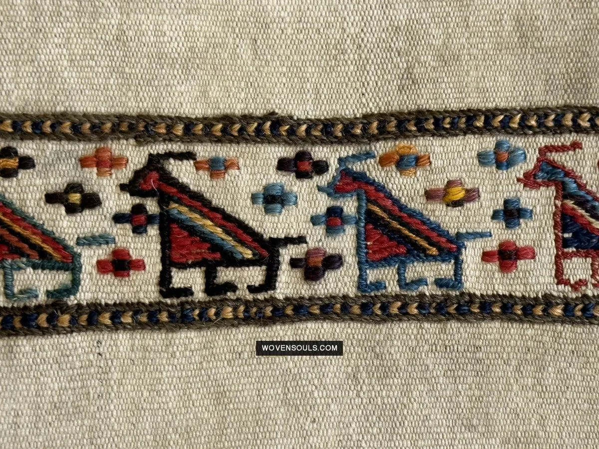 1791 Antique Shahsavan Flatweave Textile Art
