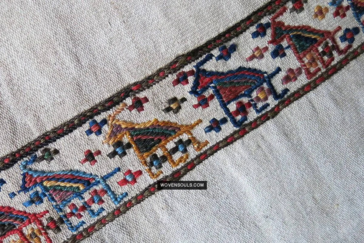1791 Antique Shahsavan Flatweave Textile Art