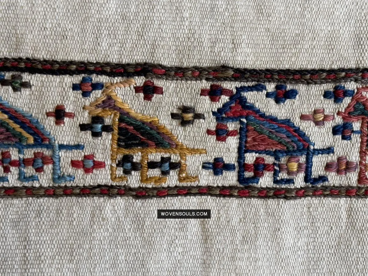 1791 Antique Shahsavan Flatweave Textile Art
