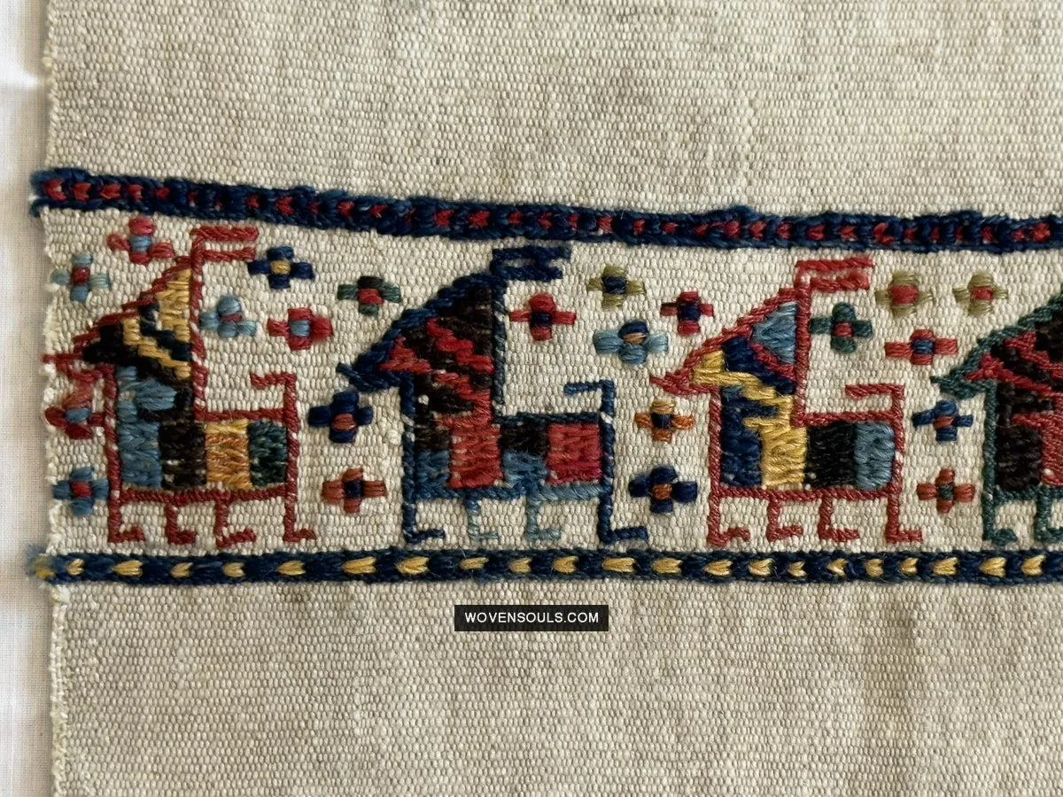 1791 Antique Shahsavan Flatweave Textile Art