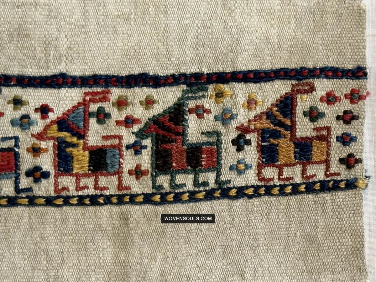 1791 Antique Shahsavan Flatweave Textile Art
