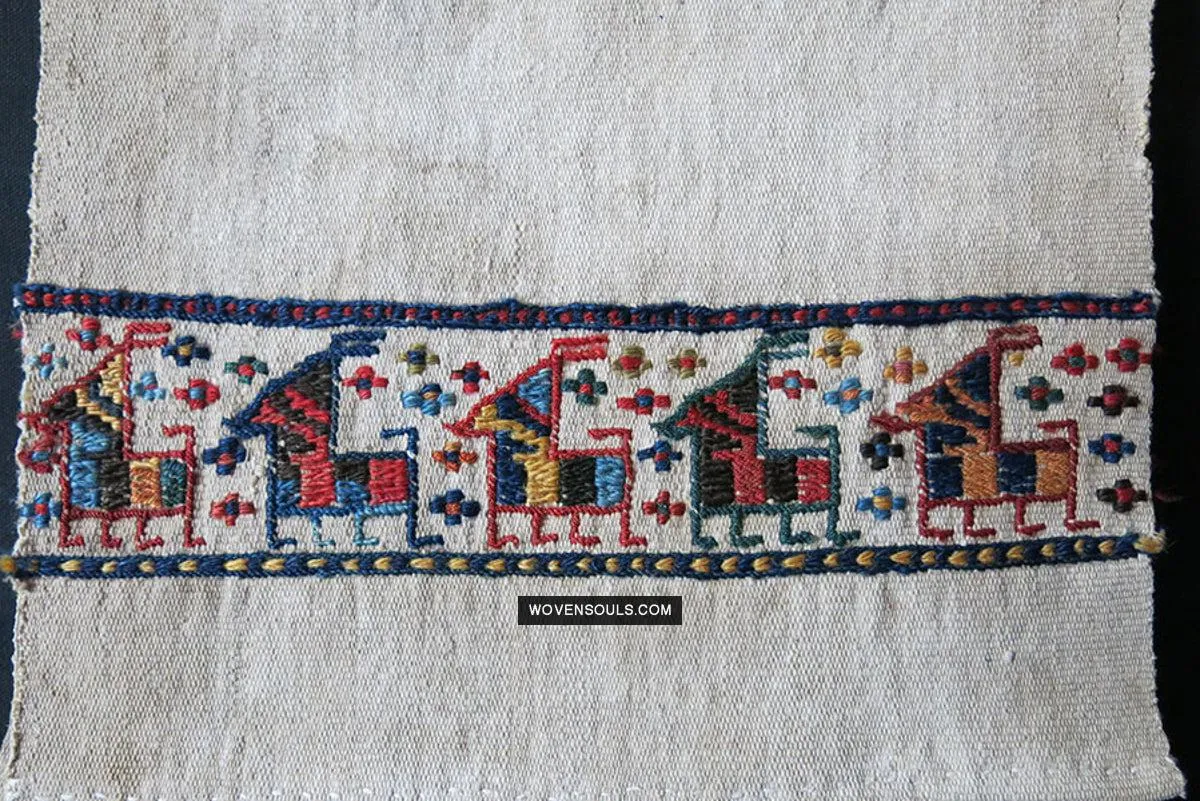 1791 Antique Shahsavan Flatweave Textile Art