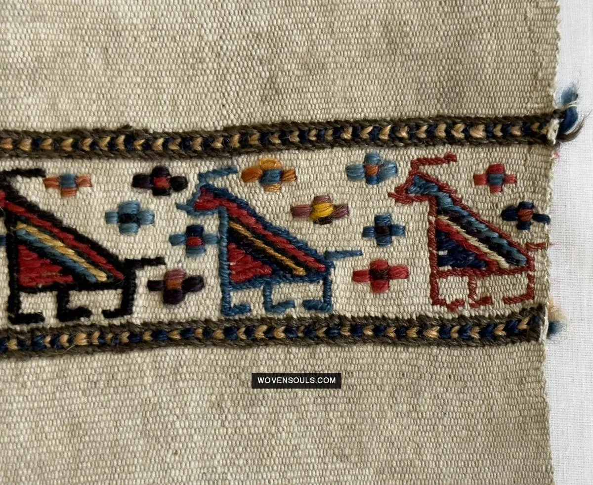 1791 Antique Shahsavan Flatweave Textile Art