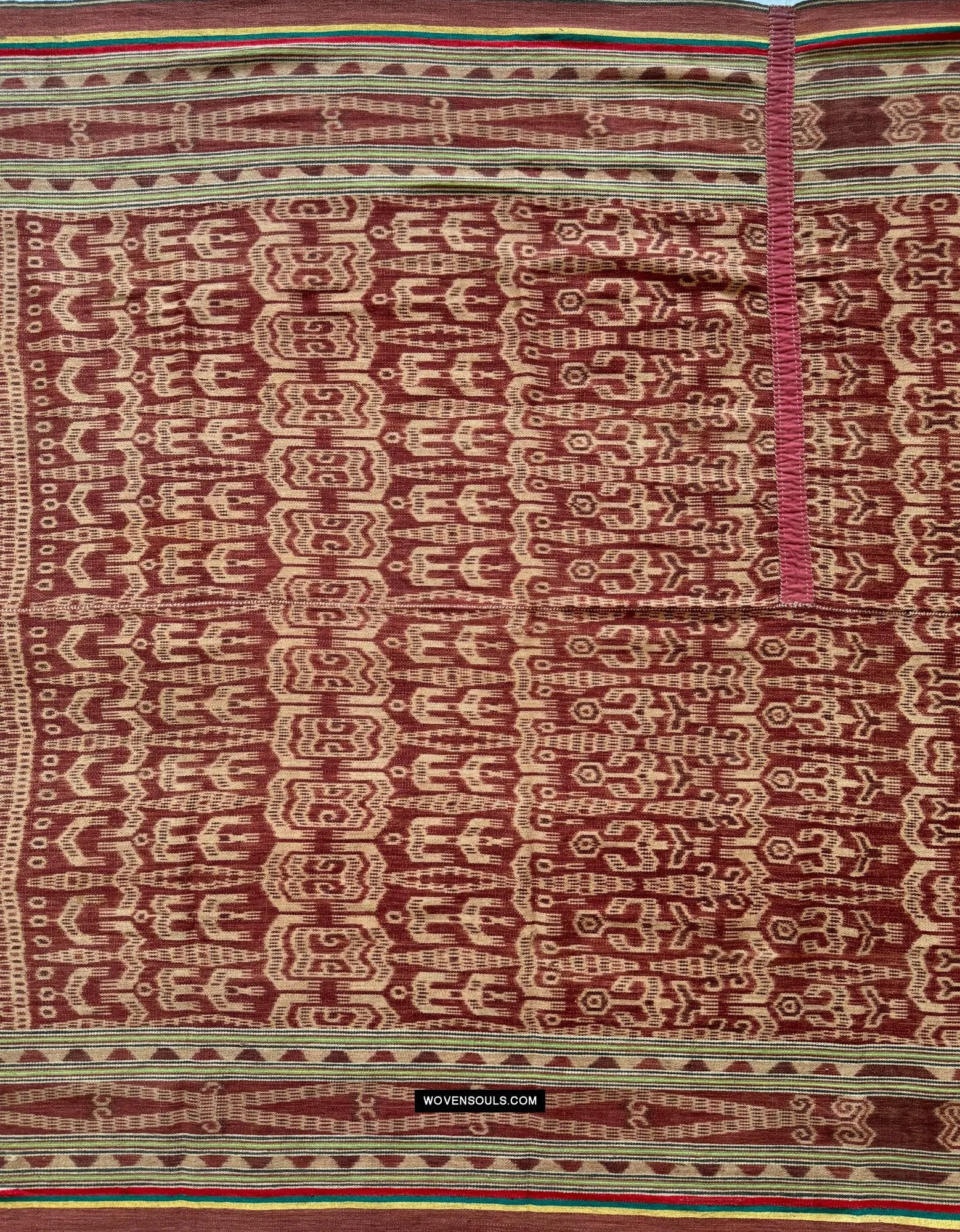 1842 Antique Iban Ceremonial Ikat - Anthropomorphic