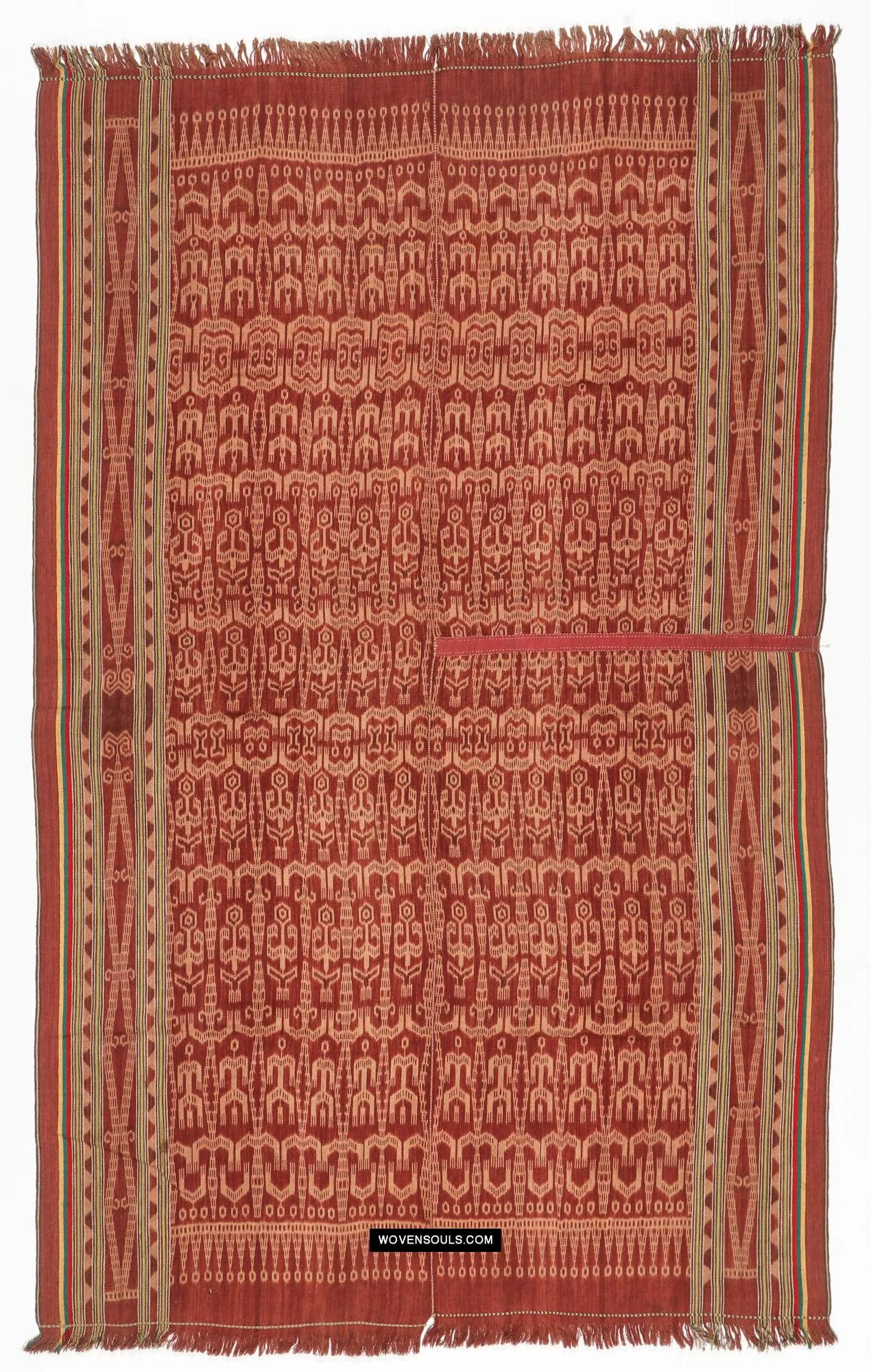 1842 Antique Iban Ceremonial Ikat - Anthropomorphic