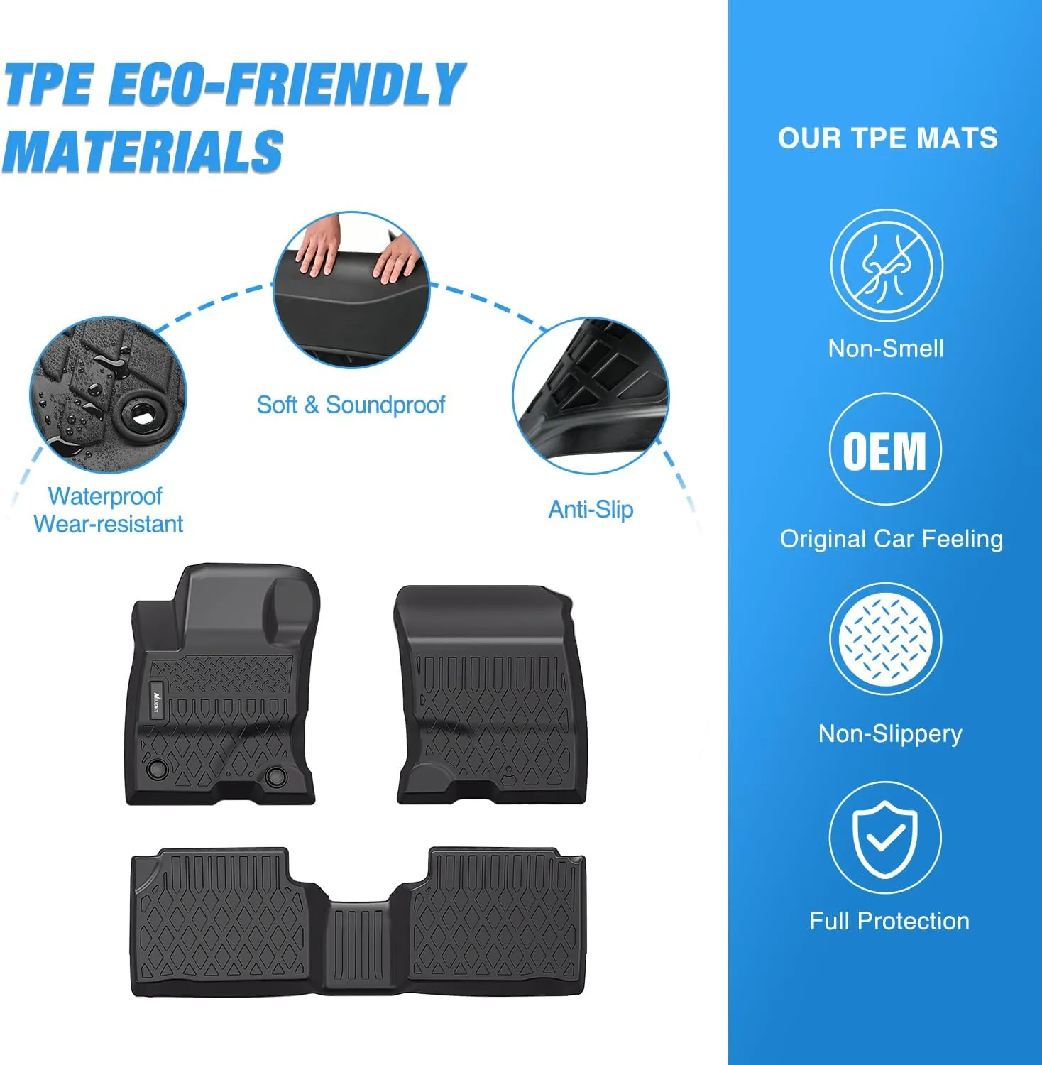 2020-2025 Ford Escape Hybrid TPE Floor Mats