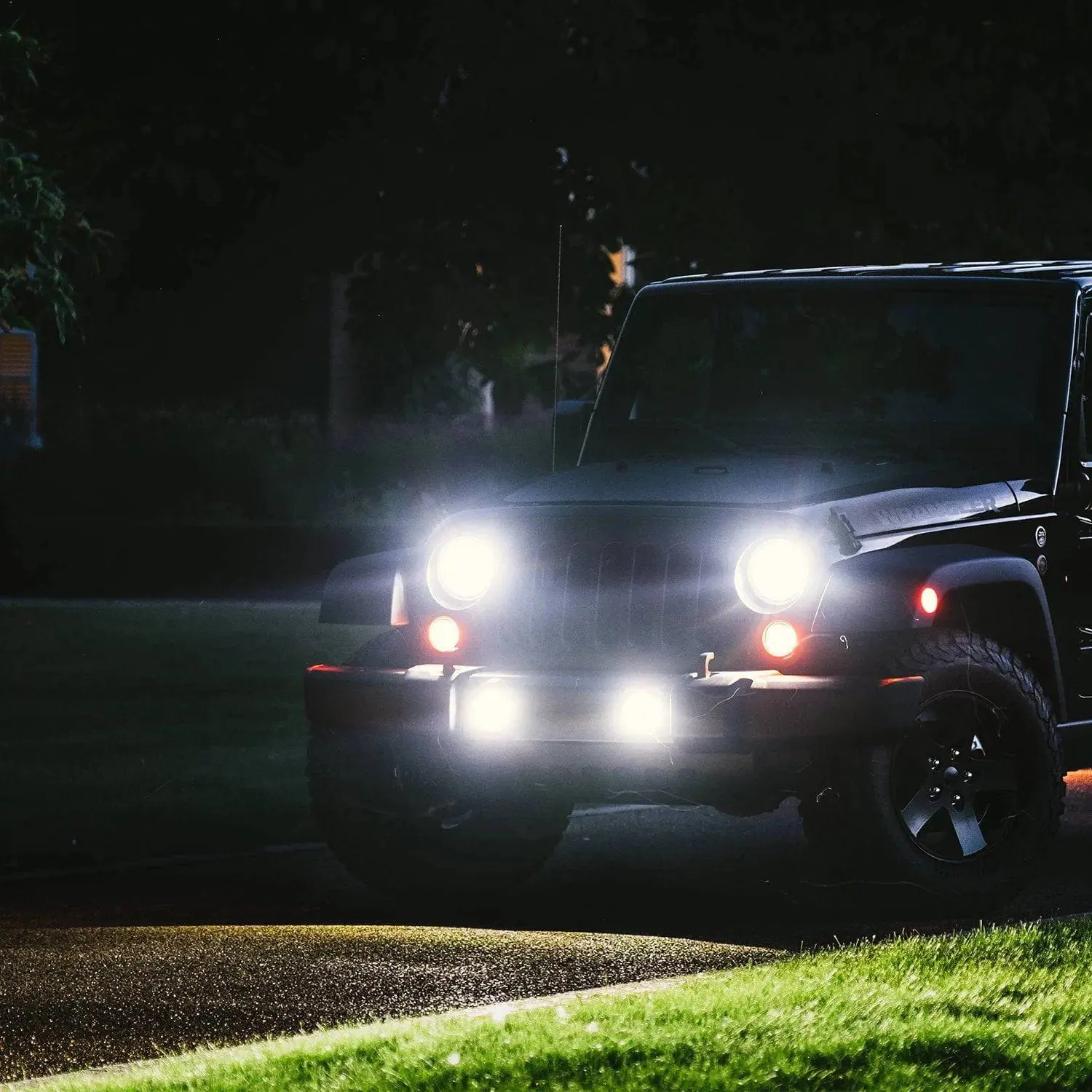 5 Inch 96W 3600LM Quad Row Flood LED Light Bar (Pair)