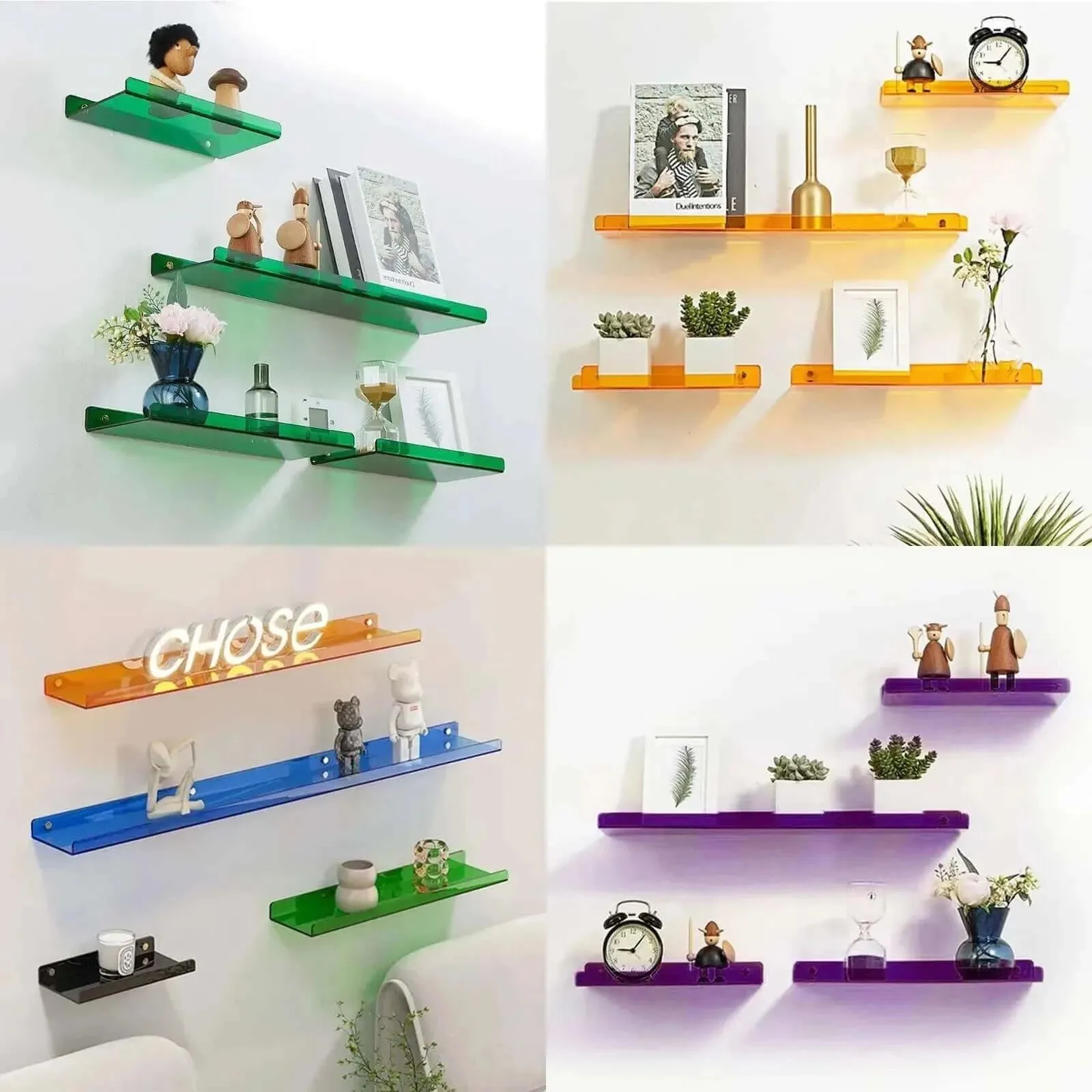 80s Bright Coloured Display Shelf