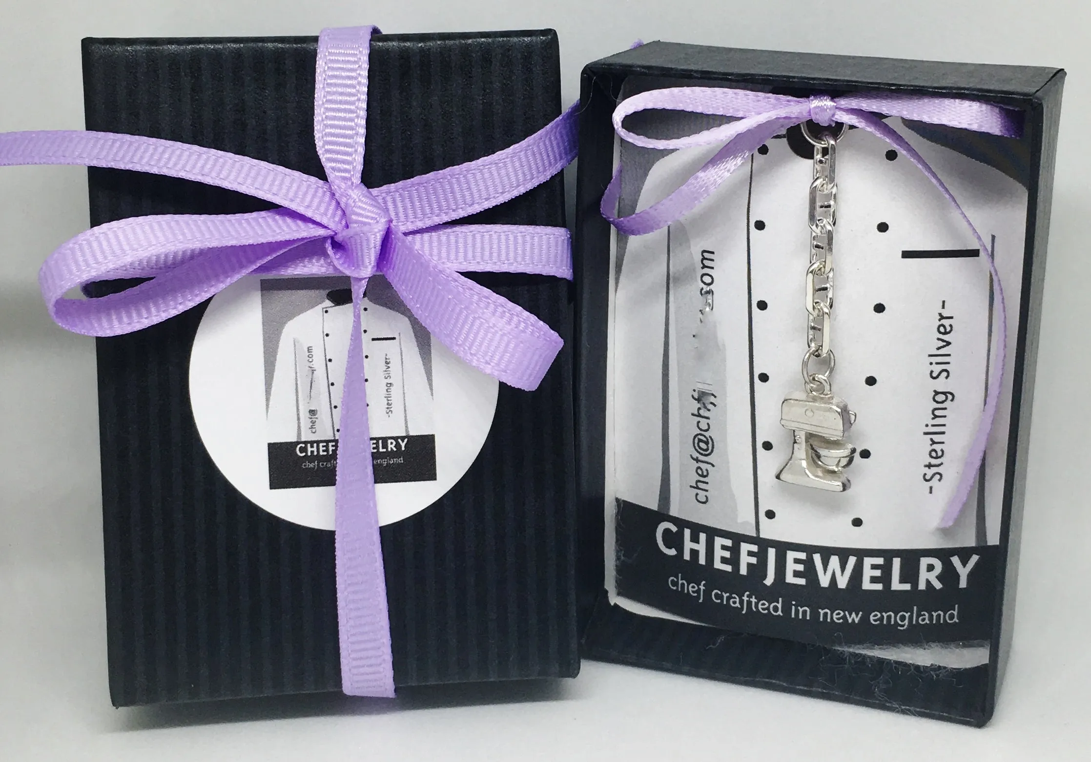 European Style Slider Chef Knife Charm in Sterling Silver