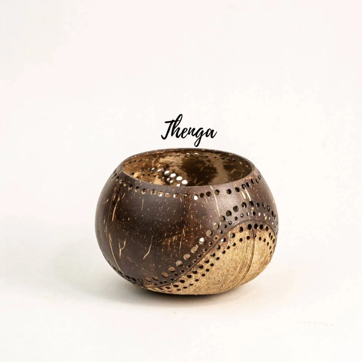 Exotic Handmade Coconut Candle Shell Holder- Lantern Tea Light