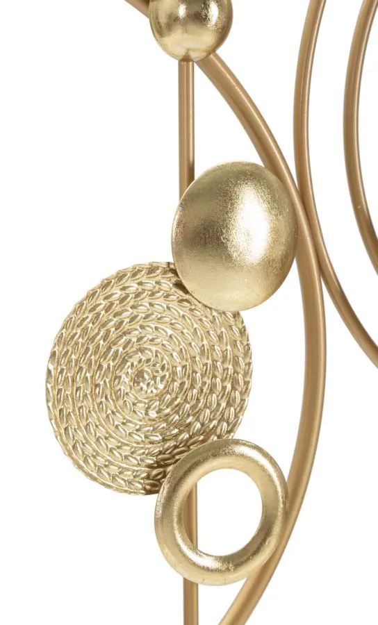 Golden Metal Geometric Circles Wall Decor