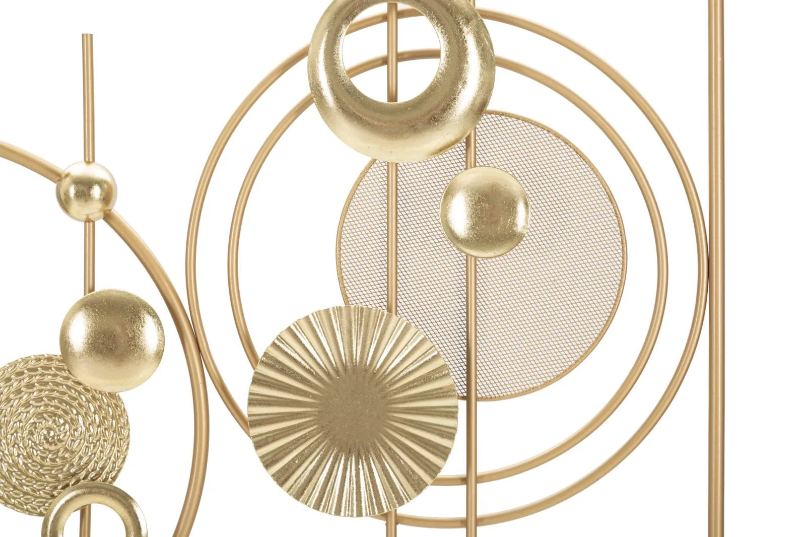 Golden Metal Geometric Circles Wall Decor