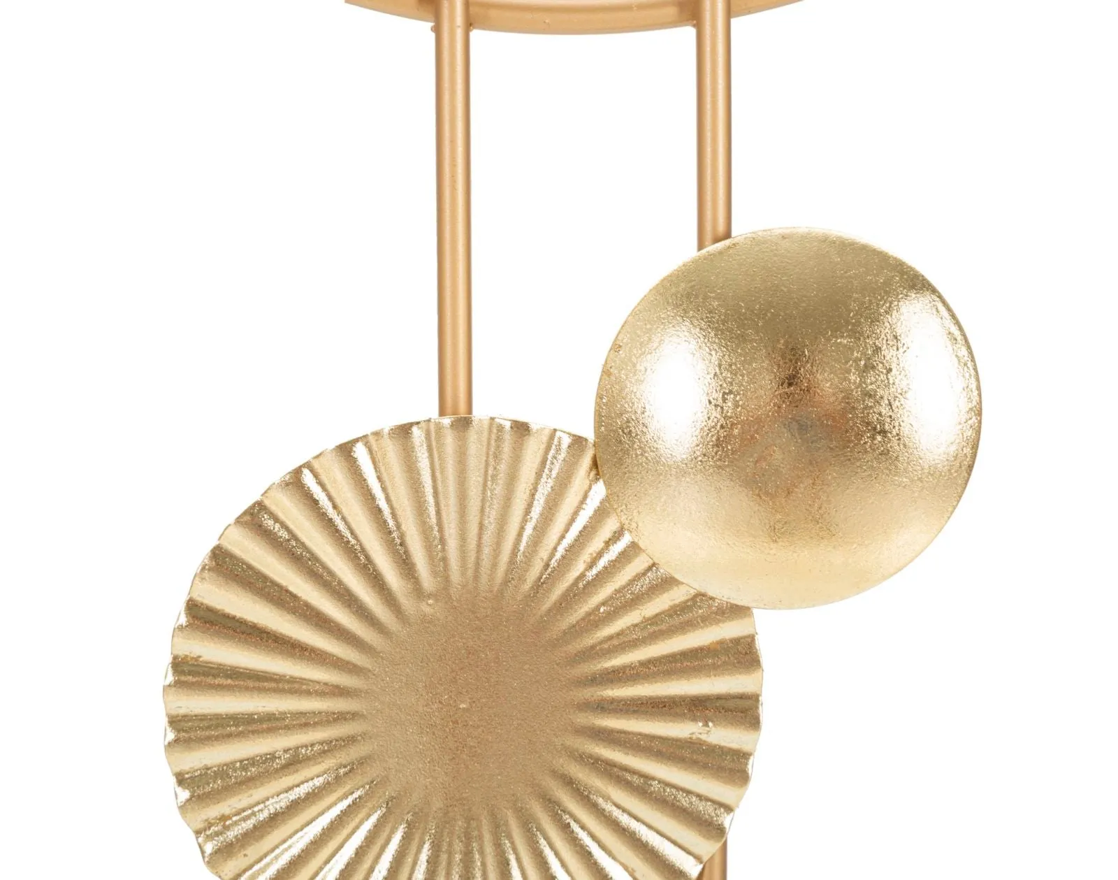 Golden Metal Geometric Circles Wall Decor