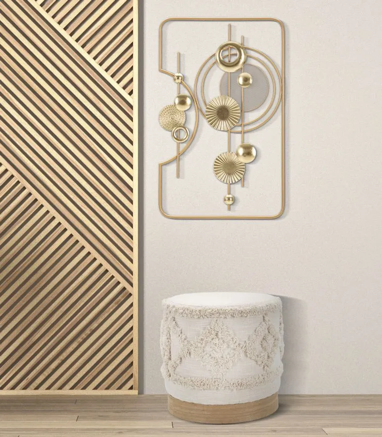 Golden Metal Geometric Circles Wall Decor