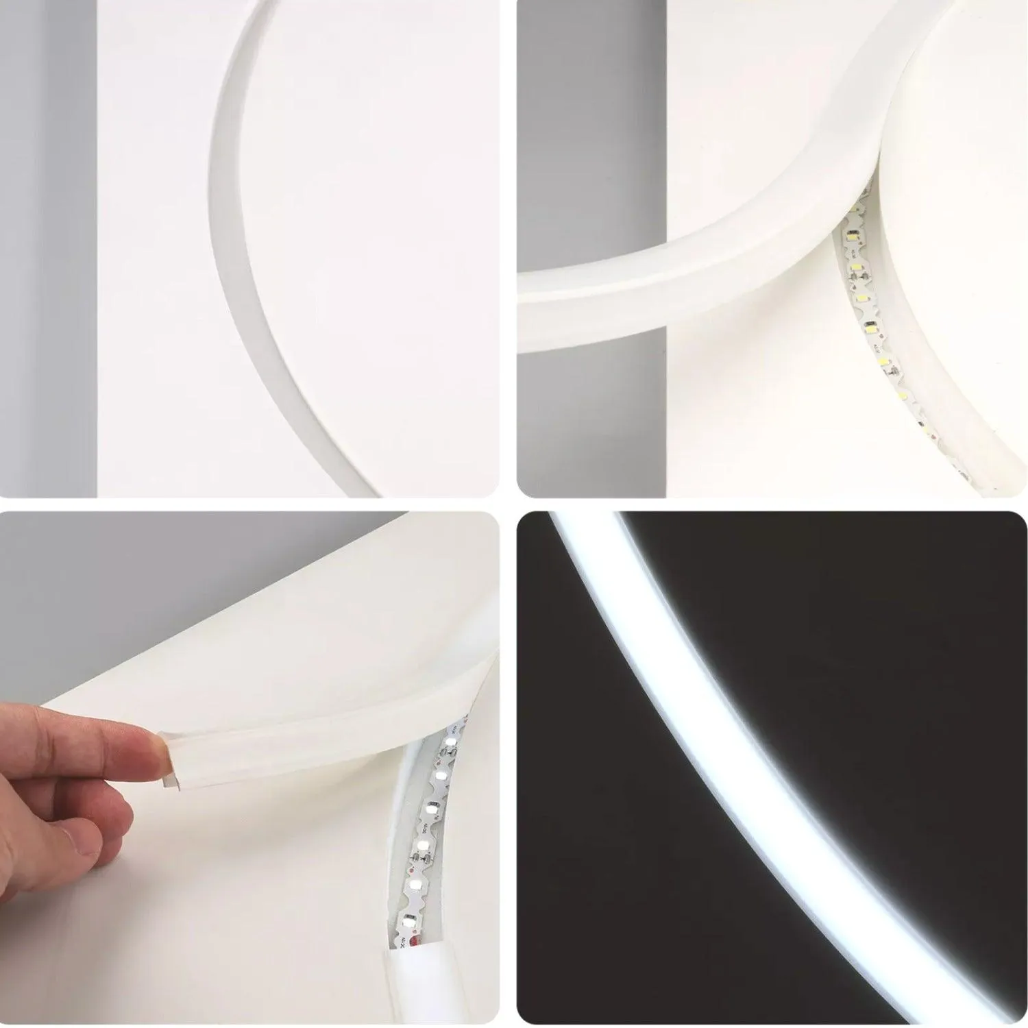 LED Strip Silicone Neon Flex Profile Cover Body Flexible Bendable 12x12mm