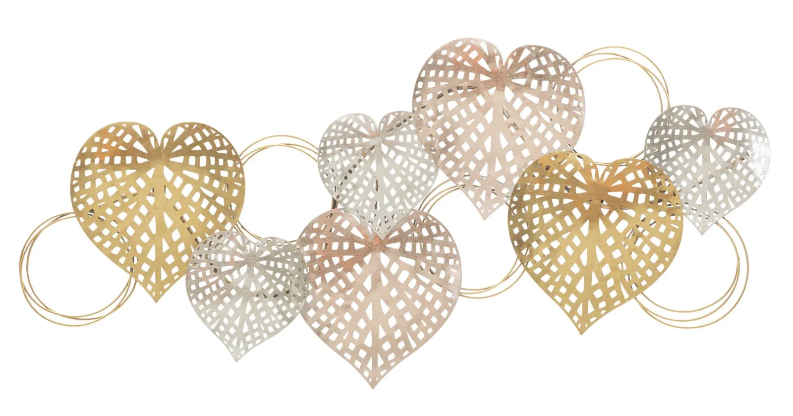 Metallic Hearts Wall Decor