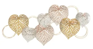 Metallic Hearts Wall Decor