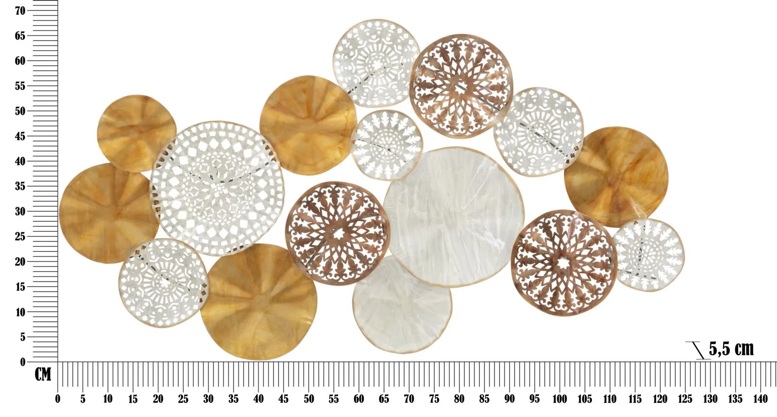 Metallic Mandala Circles Wall Decor