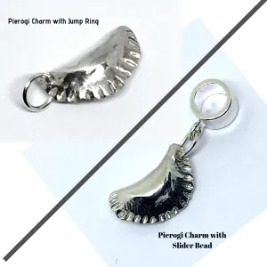 Pierogi Charm in Sterling Silver
