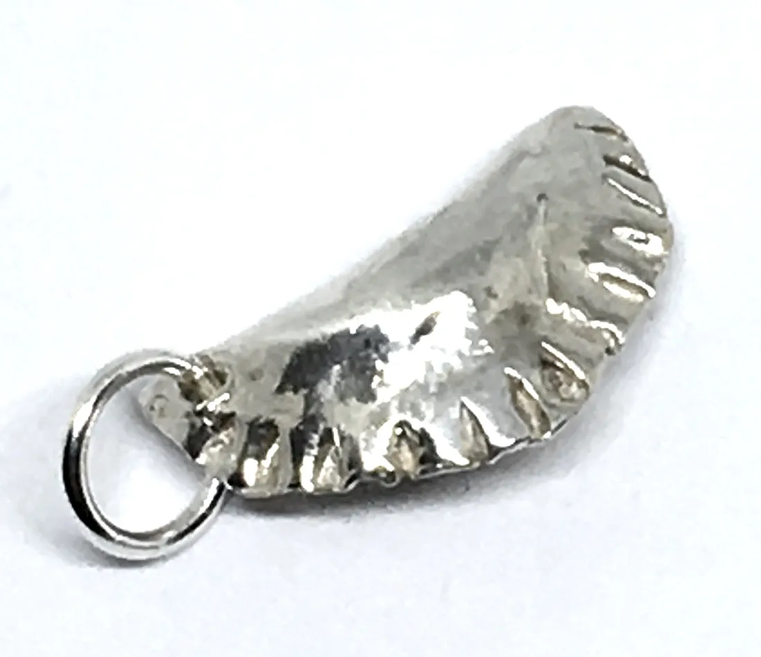 Pierogi Charm in Sterling Silver