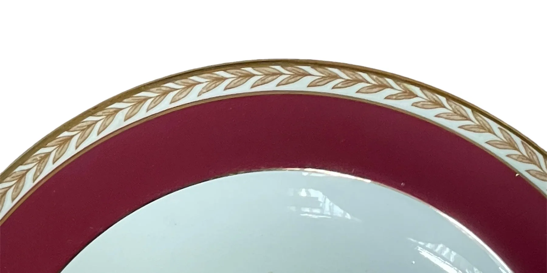 Set 4 Unique Antique Hand Painted English Botanical Strawberry Blueberry Pear Peach Apple Plates