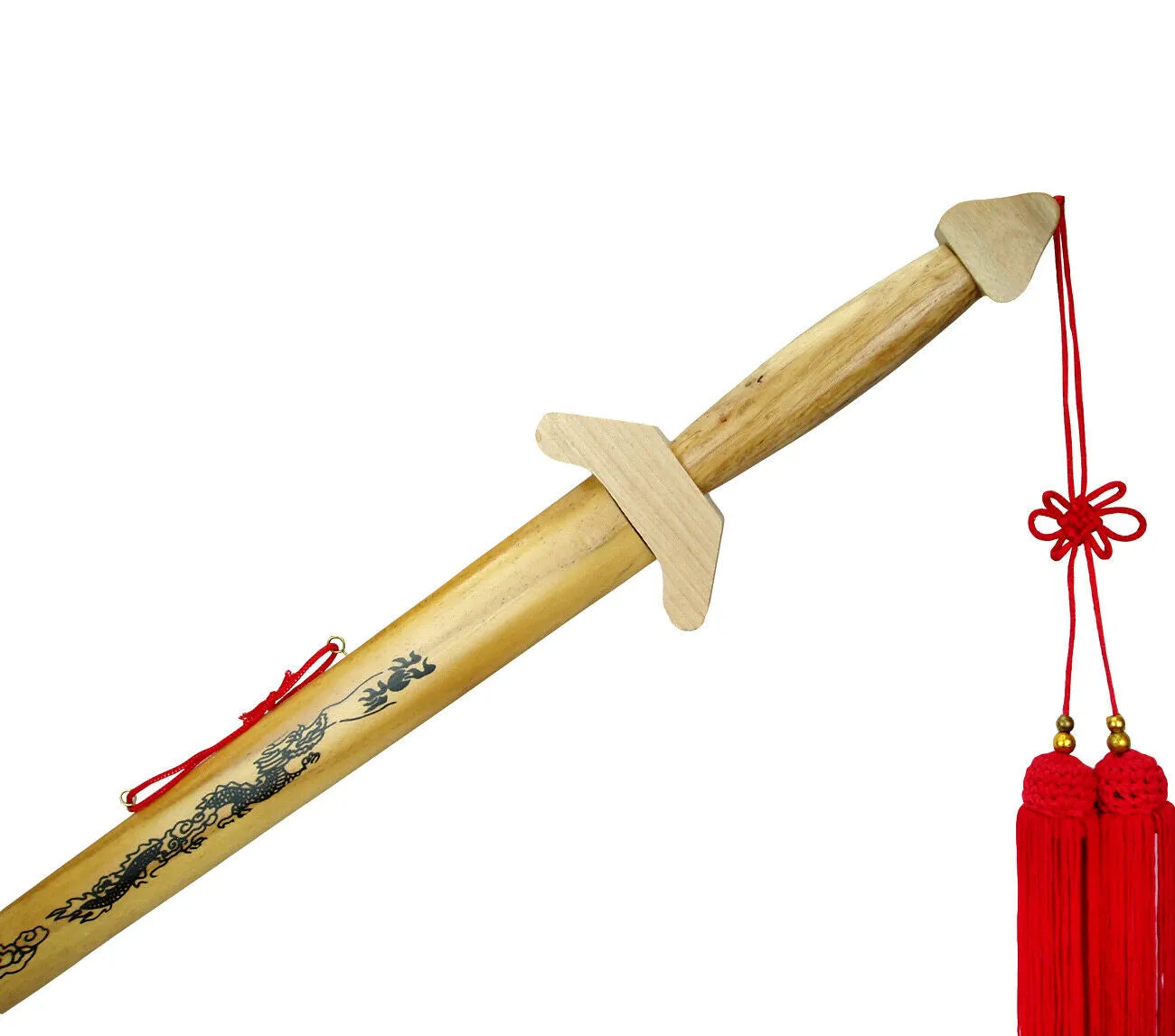 Sword, Wood Taichi, Natural with Scabbard, 35"